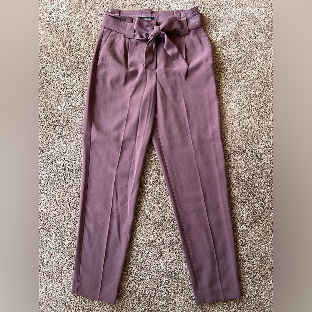 Express High Waisted Paperbag Ankle Pant